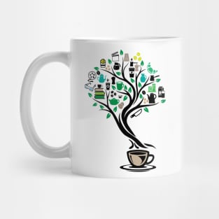 Coffee Caffeine Tree Of Life Yoga Celtic Viking Yggdrasil Mug